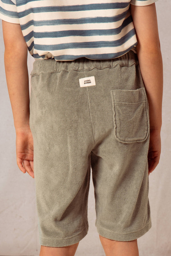 Bermuda Basile Terry Vert de gris