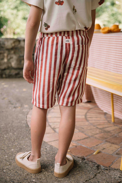 Bermuda Basile Red brick stripes