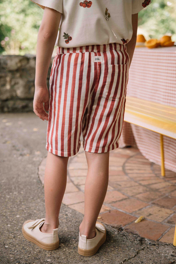 Bermuda Basile Red brick stripes