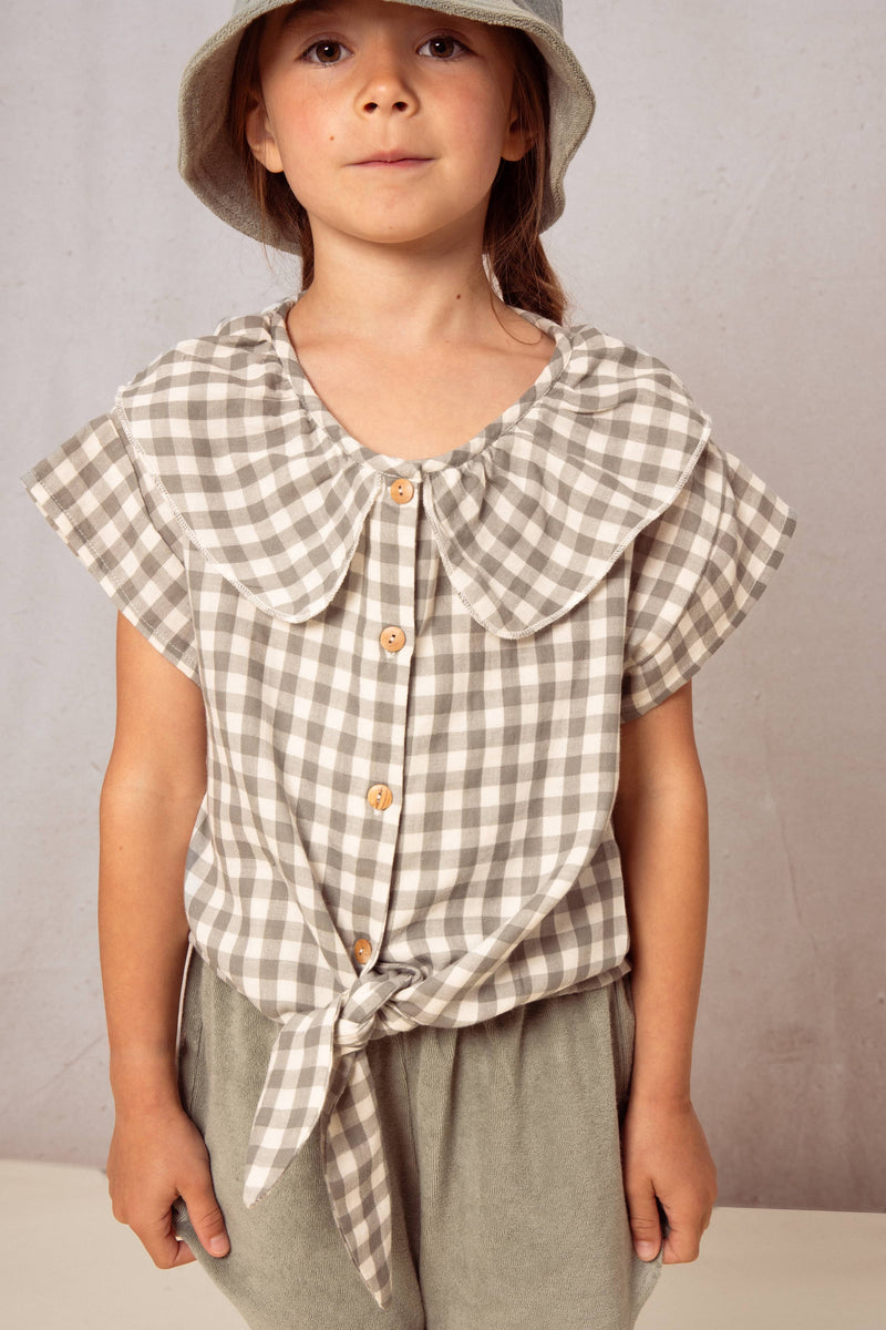 Blouse Coco Vichy vert de gris