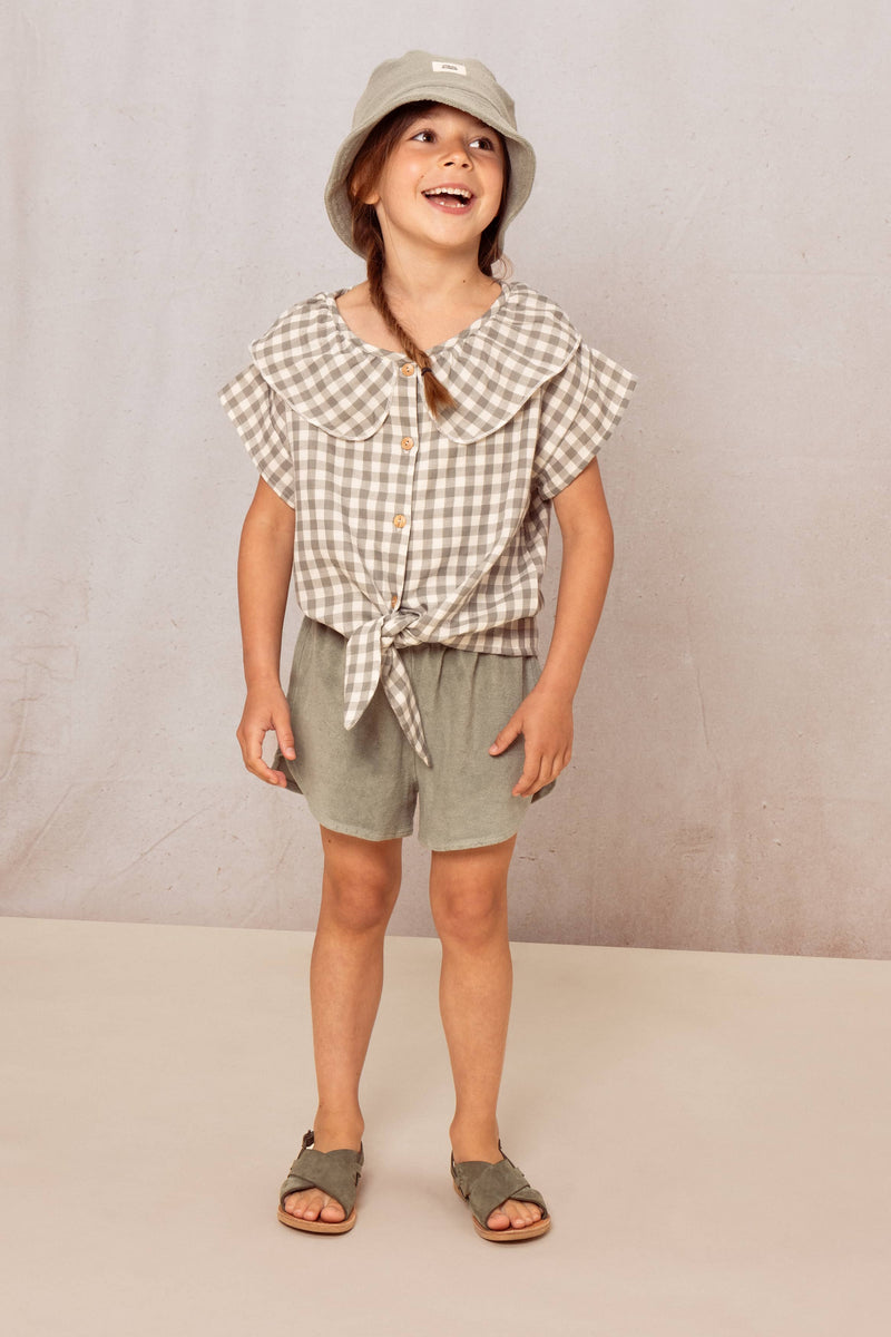 Blouse Coco Vichy vert de gris