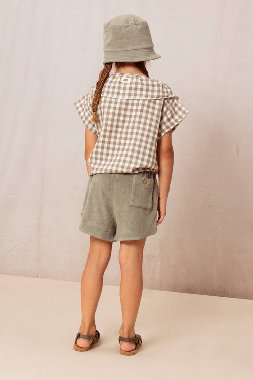 Blouse Coco Vichy vert de gris