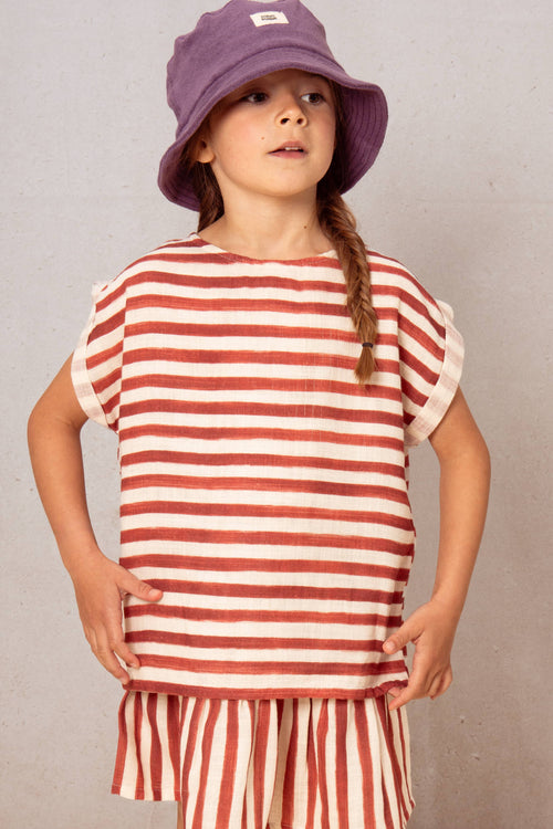 Blouse Praslin Rayures rouges