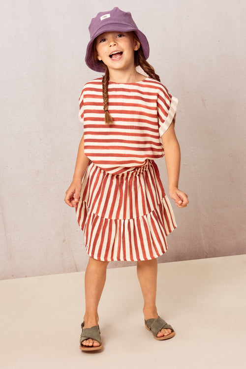 Blouse Praslin Rayures rouges