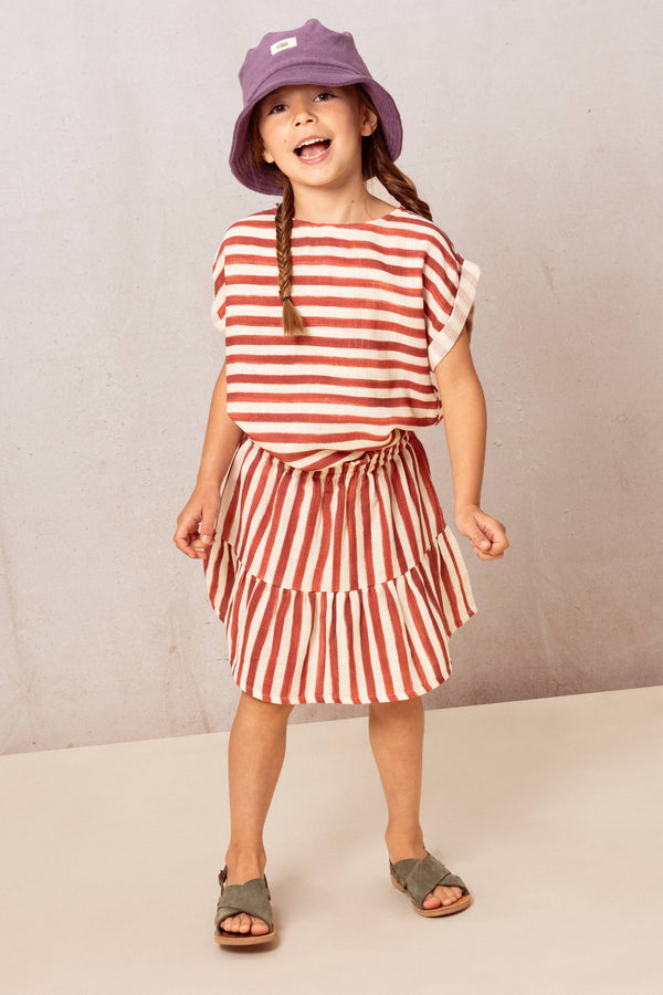 Blouse Praslin Rayures rouges