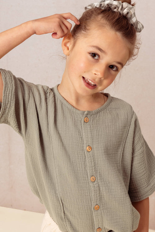 Blouse Thelme Green Grey