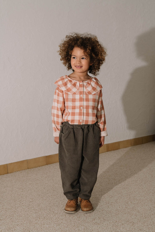 Pantalon Carrot Corderoy Taupe foncé