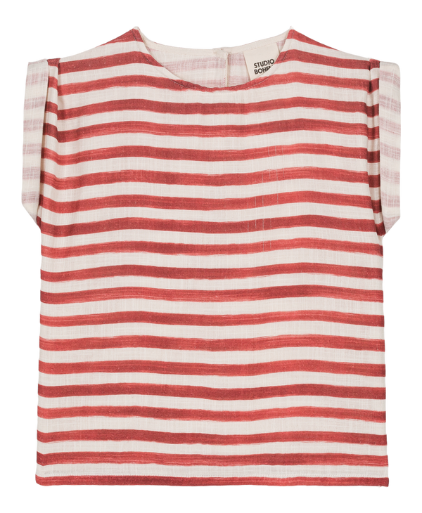 Blouse Praslin Rayures rouges