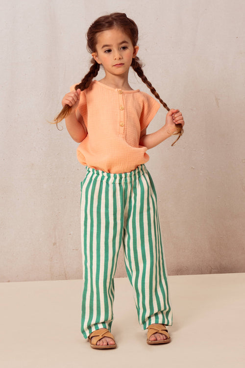 Pants Cousin Capri Green Stripes