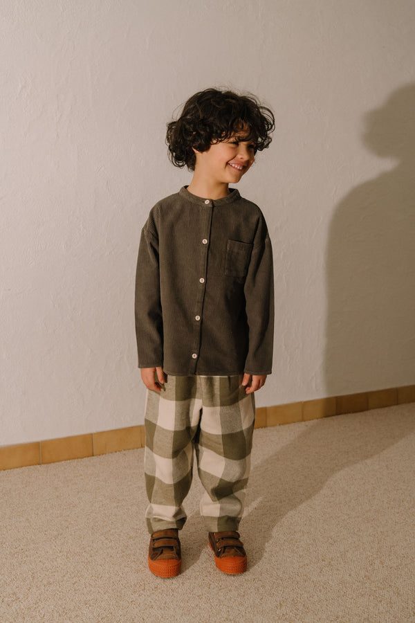 Shirt Jim Corduroy dark Taupe