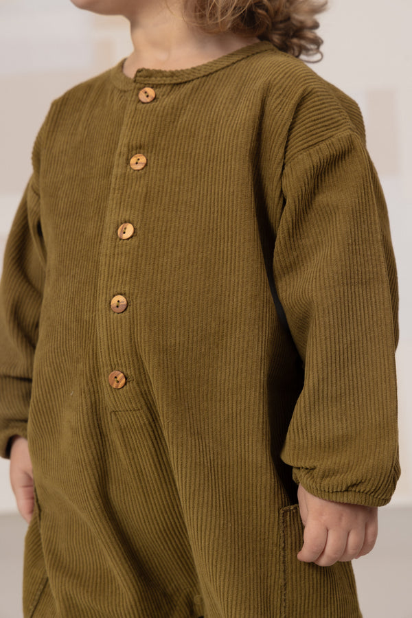 Jumpsuit Big papi corduroy Green nutria