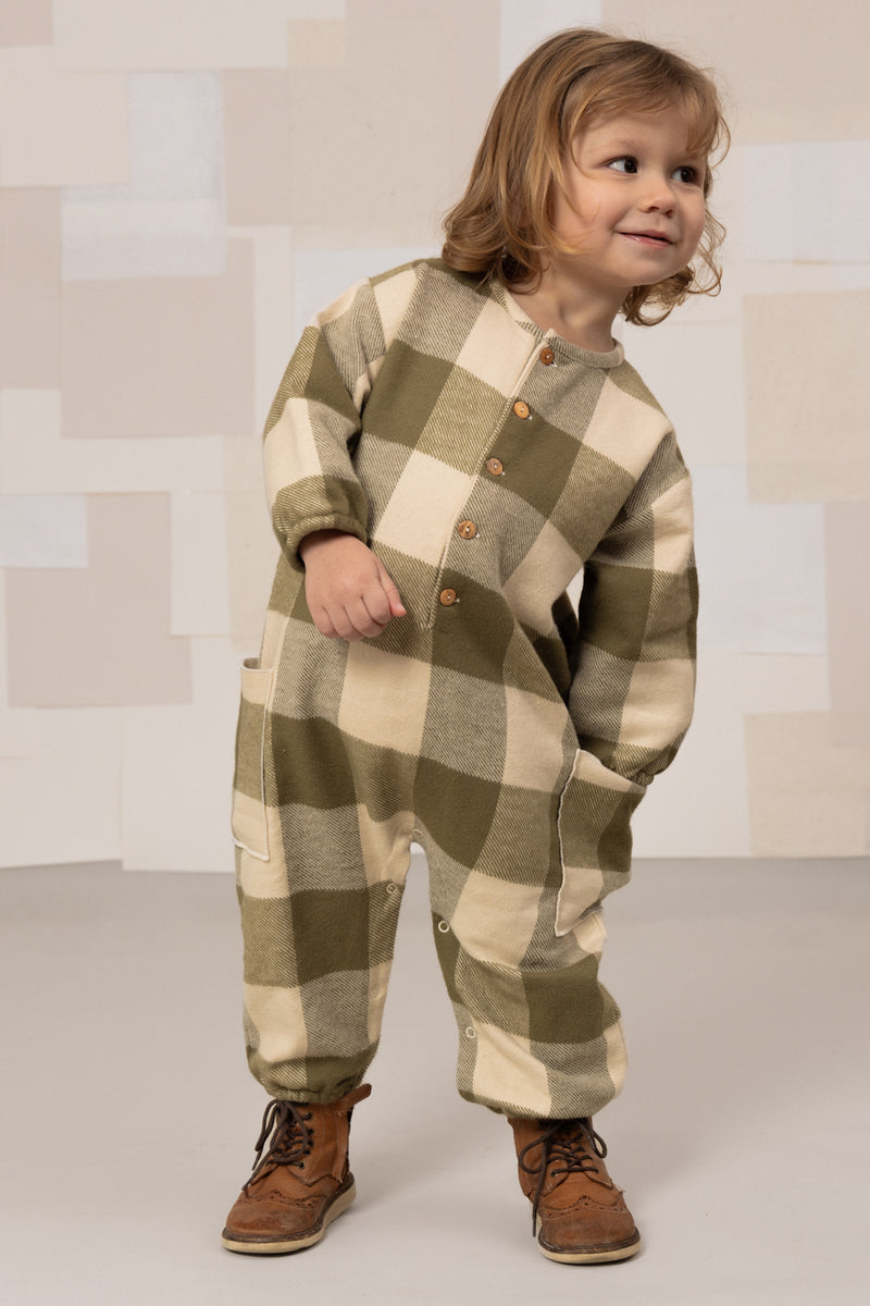Jumpsuit Big Papi Flannel Kaki Gingham