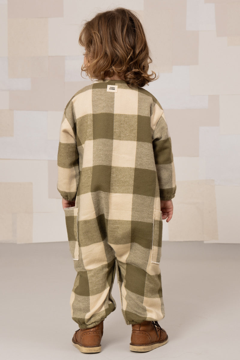 Jumpsuit Big Papi Flannel Kaki Gingham