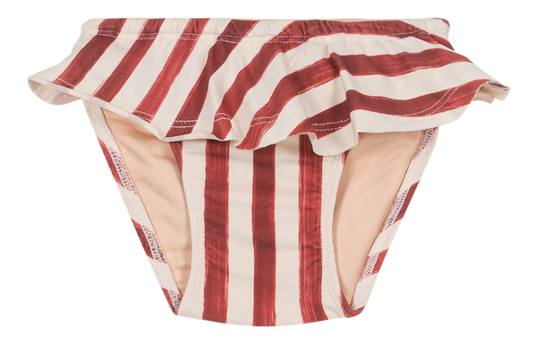 Mimi swim briefs Red brick stripes