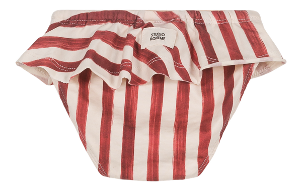 Mimi swim briefs Red brick stripes