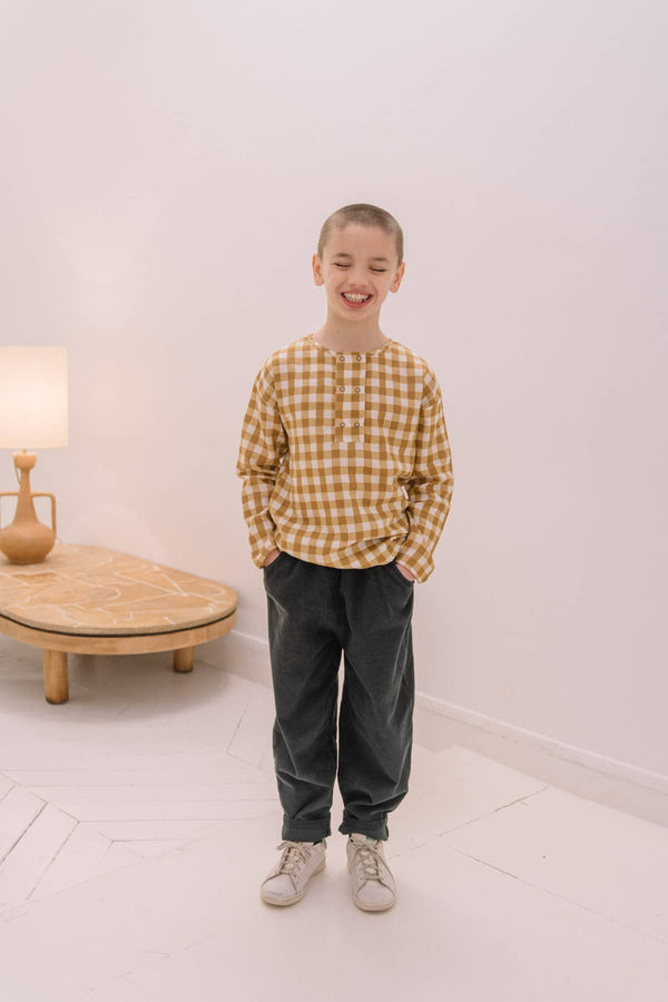 Kurta Roméo Vichy Caramel