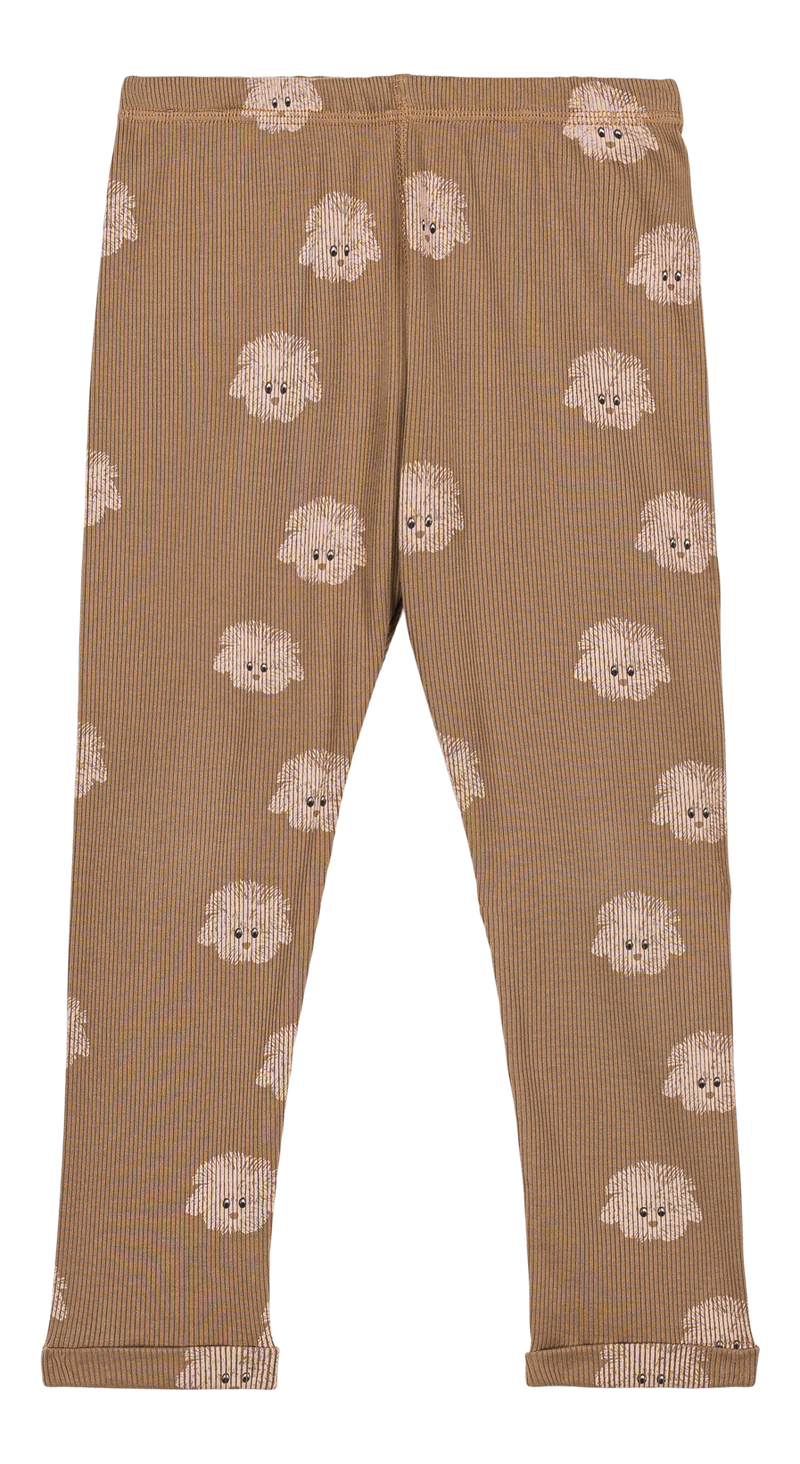 Leggings Rom Pom Mocha chien