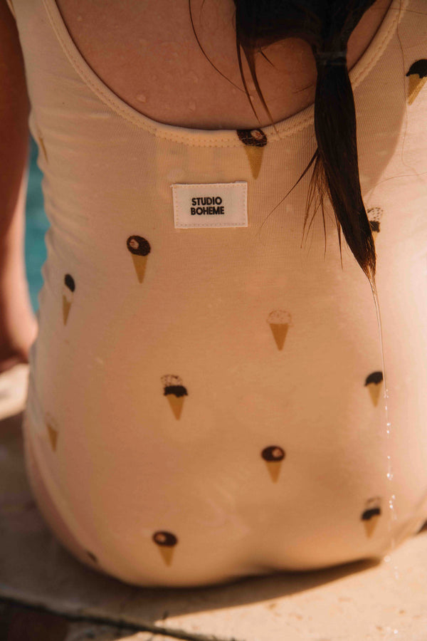 Roberta 1 Piece Swimsuit Off white ice cream