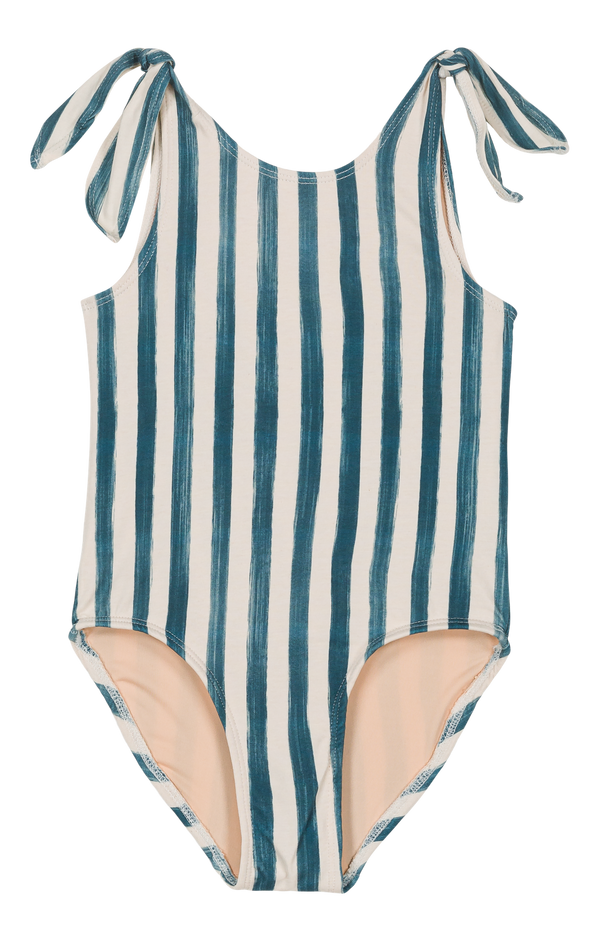 Roberta 1 Piece Swimsuit Greek blue stripes
