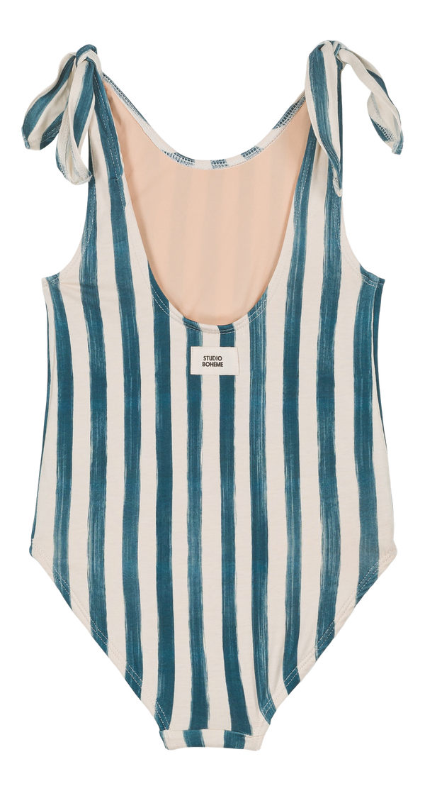 Roberta 1 Piece Swimsuit Greek blue stripes