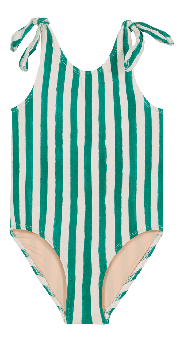 Roberta 1 Piece Swimsuit Capri Green Stripes