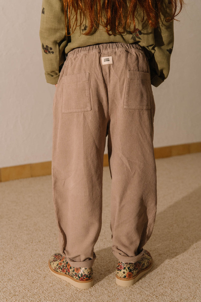 Pantalon Carrot Corderoy Mauve pâle