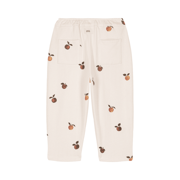 Pantalon Carrot Molleton Ecru Pommes