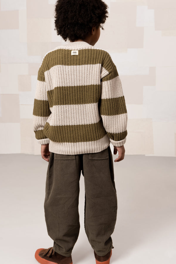 Pantalon Carrot Corderoy Taupe foncé