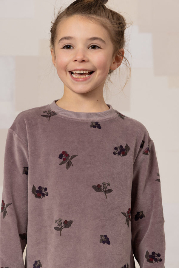 Robe Chicas Velvet Mauve mûres