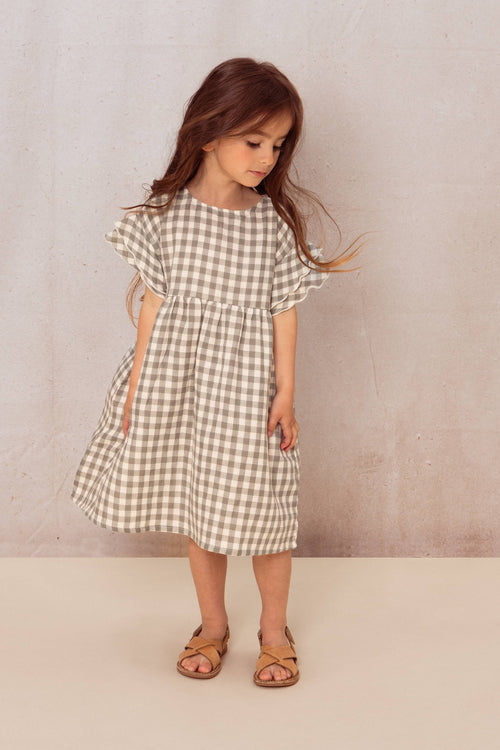 Dress Cousine Green Grey Gingham