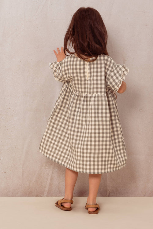 Dress Cousine Green Grey Gingham