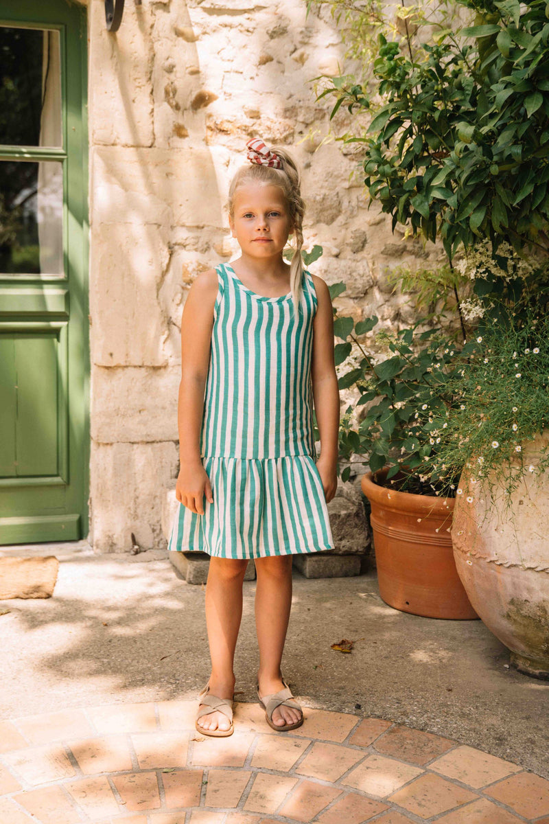 Robe Playa Rayures Vert capri