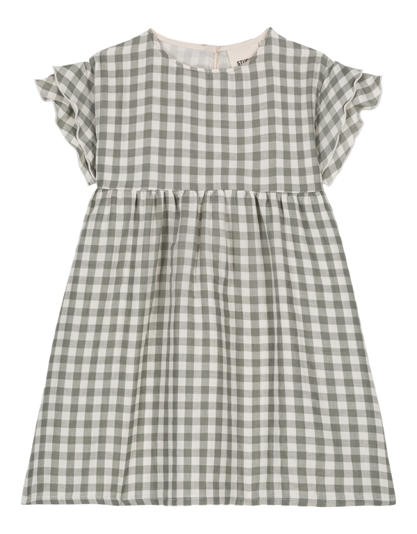 Robe Cousine Vichy vert de gris