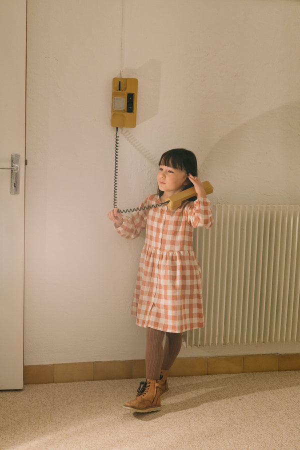 Dress Gaia pink gingham