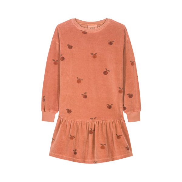 Dress Chicas Velvet Pink Apples