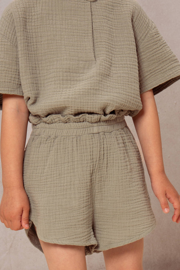 Shorts Georgette Green Grey