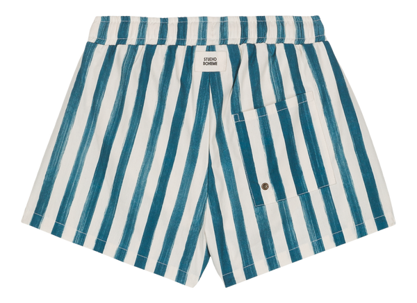 Chico swim shorts Greek blue stripes