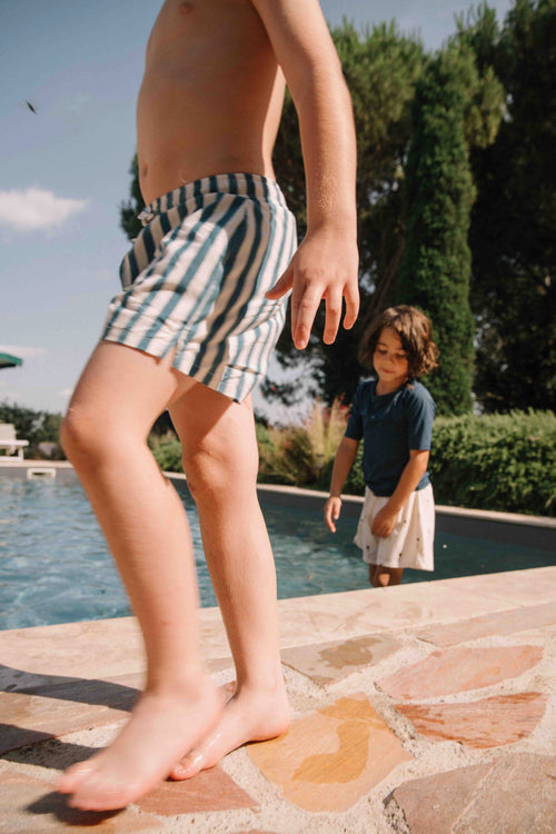 Short de bain Chico Rayures Bleu grec