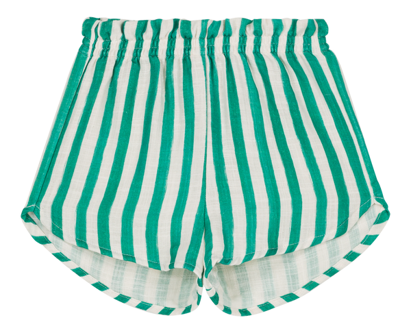Shorts Georgette Capri Green stripes