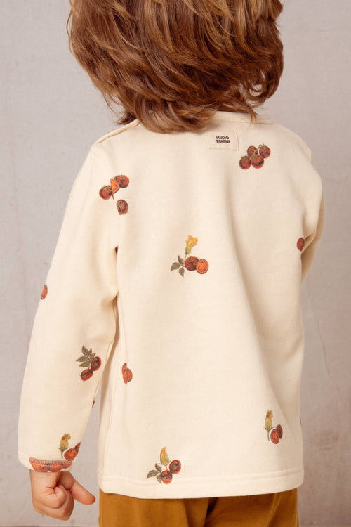Sweat-shirt Noé Ecru Tomates