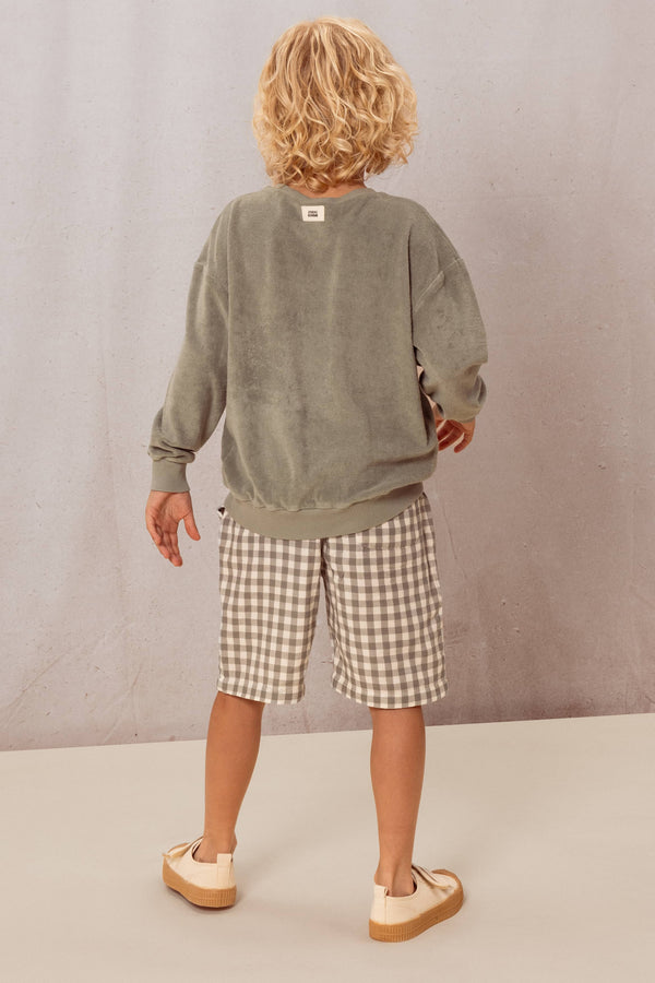 Sweat-shirt Bart Terry Vert de gris