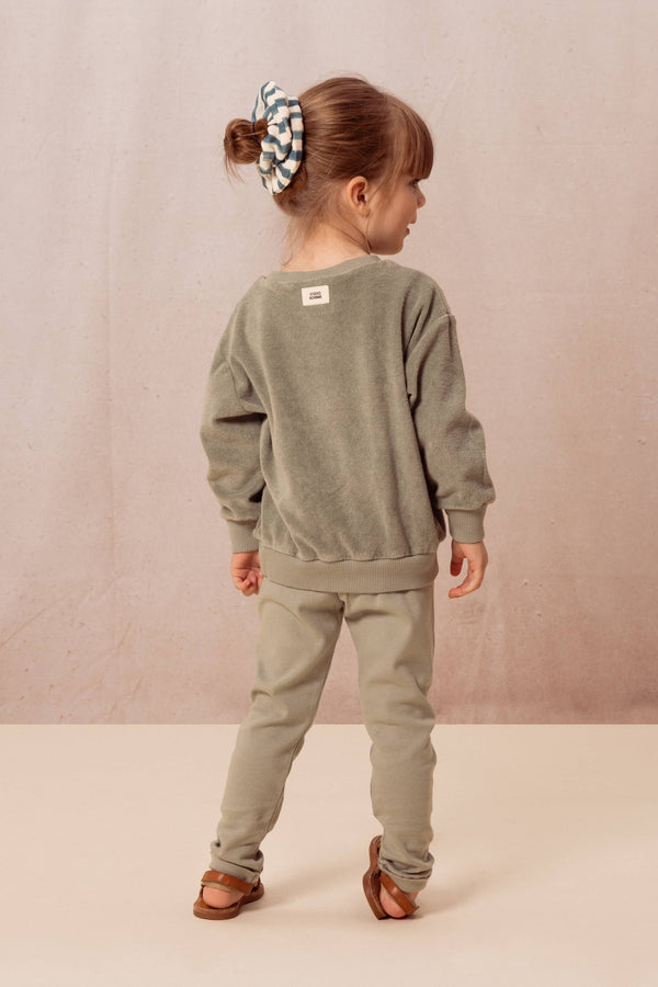 Sweat-shirt Bart Terry Vert de gris
