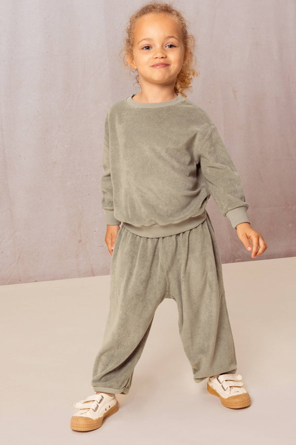 Sweat-shirt Bart Terry Vert de gris