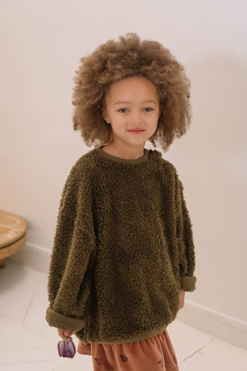 Sweat-shirt Ours Minio Kaki