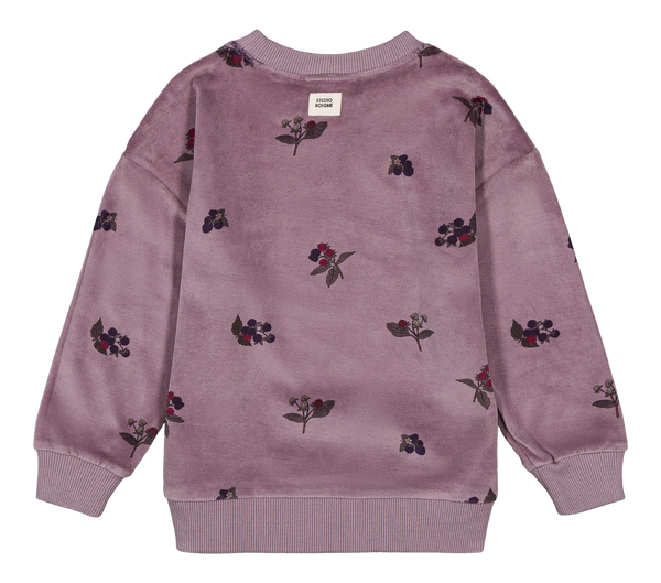 Sweat-shirt Bart Velvet Mauve mûres