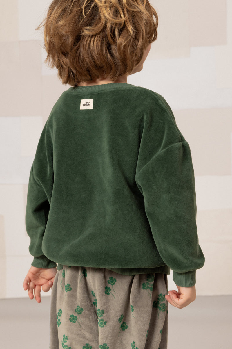 Sweat-shirt Bart Velvet Vert cilantro