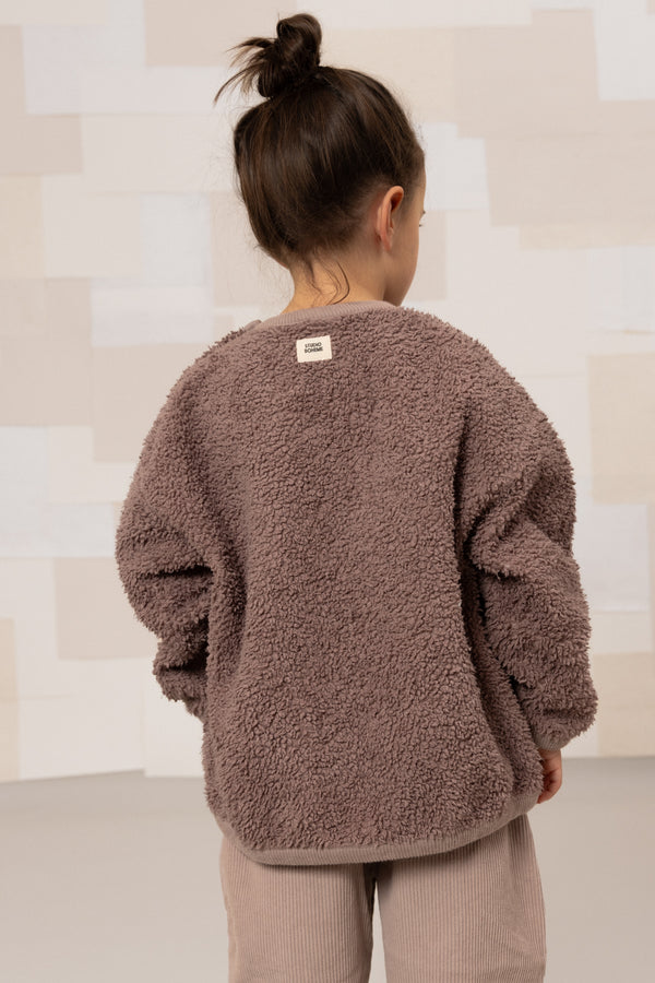 Sweat-shirt Ours Minio Mauve
