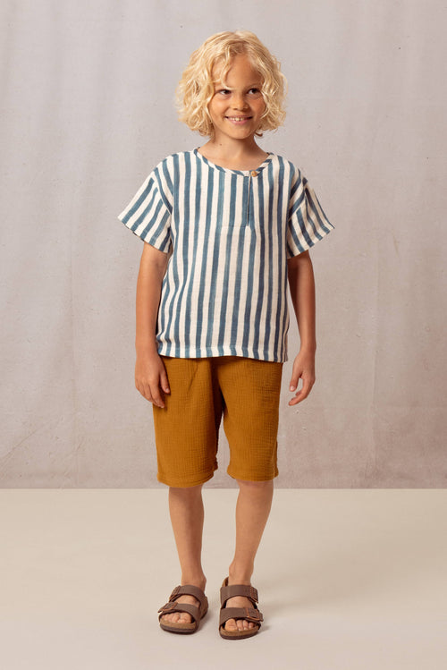 T-shirt Orso Rayures bleu grec