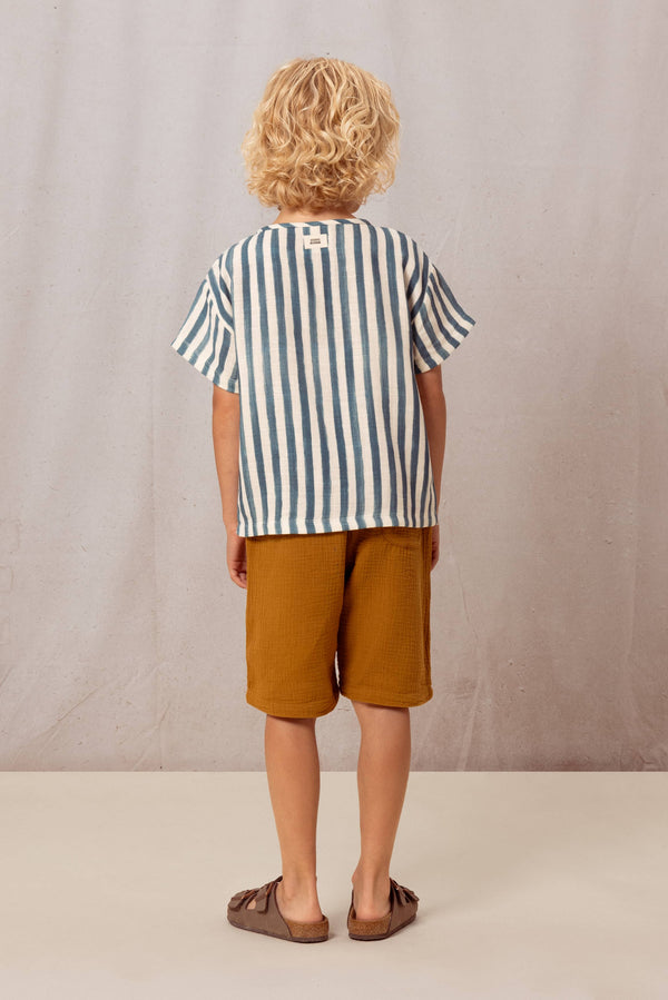 T-shirt Orso Rayures bleu grec