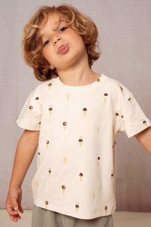 T-shirt Essential Jersey Ecru Glaces